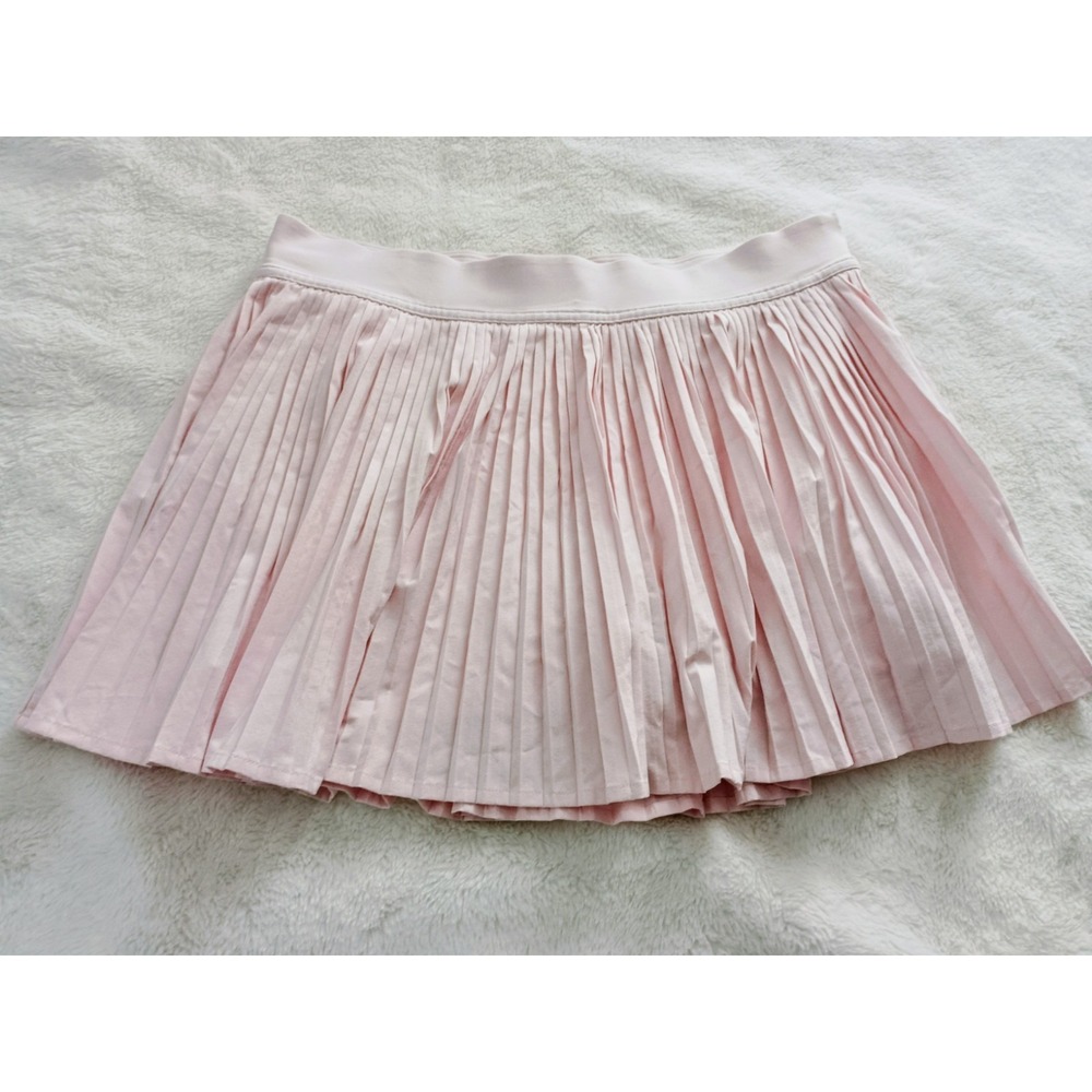 Lululemon Varsity High Rise Pleated Tennis Skirt Women's 10 Pink Organza EUC
